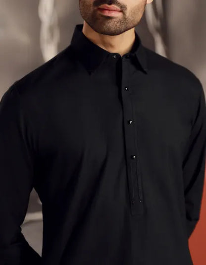 DARK GREEN COTTON KAMEEZ SHALWAR | JJKS-A-33024